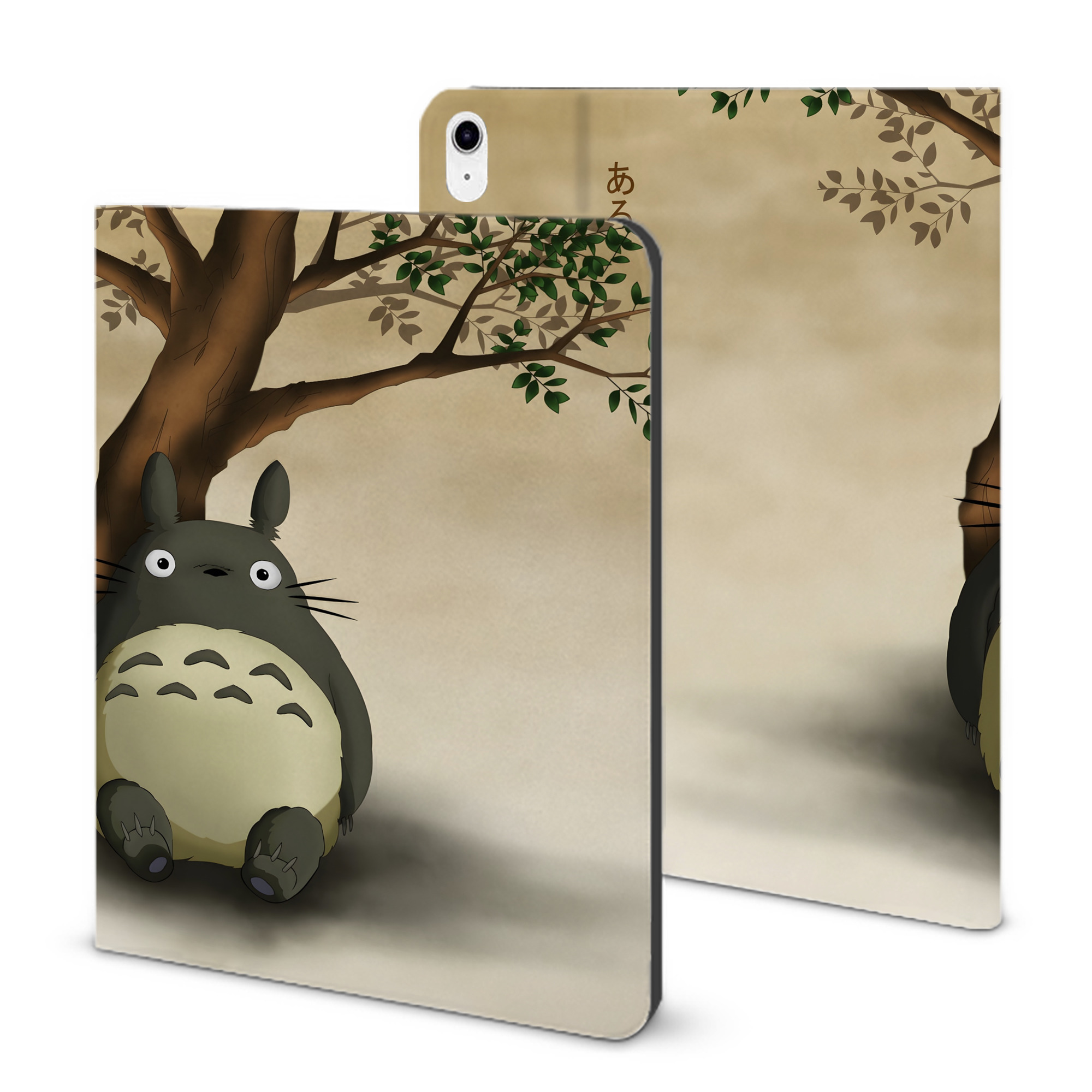 （画像用） となりのトトロ 草壁メイ 草壁サツキ My Neighbor Totoro Satsuki Kusakabe Mei Kusakabe IPad ケース ブック型 PUレザー TPU 耐衝撃 軽量 薄型 ペン収納なし 全面保護 IPad 各モデル対応